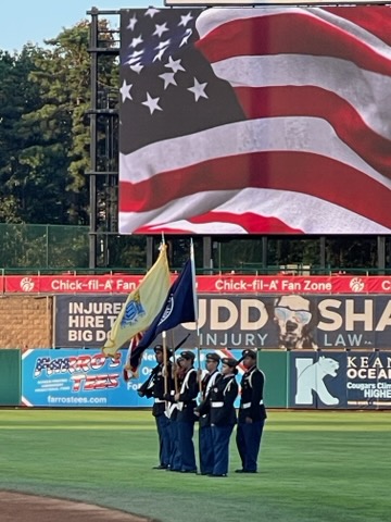  Lakewood Blueclaws 9/12 LHS JROTC Colorguard